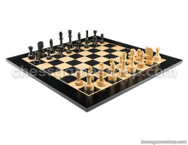 Standard wooden folding tournament chess set GENEVA - weighted, felted pieces - £135.85 GBP