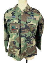 Air Force Coat Mens Medium Woodland Camo Combat 8415-01-084-1647 w/ Patc... - $14.85