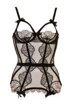 Agent Provocateur Womens Corset Alina Basque Black Size Uk 32C - £141.49 GBP