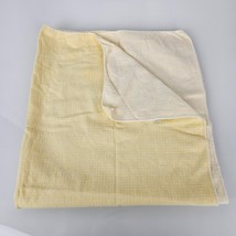 Carters Baby Tykes Cotton Flannel Receiving Blanket Yellow White Plaid - $14.84