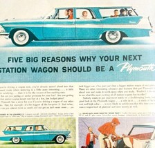 1958 Plymouth Station Wagon Car Advertisement Automobilia Life Magazine ... - $29.99