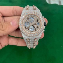 AP Luxury Diamond Watch | 42mm Watch For Men | Fully Iced Out Two-Tone Plated Wa - £3,410.24 GBP