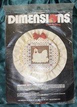 Vtg 1984 Dimensions Candlewicking Seasoned With Love Hoop  Hen needlepoint 12&quot; - £7.47 GBP