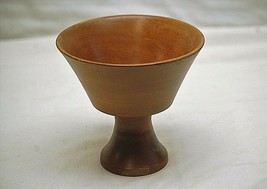 Old Vintage Wooden Compote Dish by Caffco Quality Woodenware Japan w Lab... - £15.63 GBP