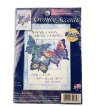 Dimensions Creative Accents Stamped Cross Stitch TODAY Butterfly 5x7 in. - £15.40 GBP