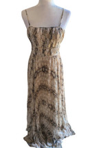 Olivaceous Maxi Dress Animal Print Pleated Spagetti Strap Size Medium NWT - £31.82 GBP