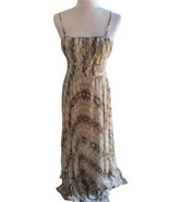 Olivaceous Maxi Dress Animal Print Pleated Spagetti Strap Size Medium NWT - $54.11 CAD