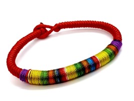 LGBT Pride Rope Bracelet Wristband UK Seller UK stock - £2.96 GBP