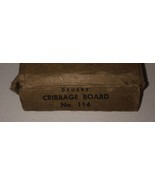 Wm, F. Drueke &amp; Sons Grand Rapids 4, Michigan Vintage Cribbage Board W/ ... - £14.58 GBP