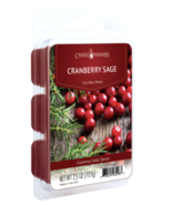 Candle Warmers Soy Blend Wax Melts, Cranberry Sage, 6 Cubes, 2.5 Oz. - £5.49 GBP