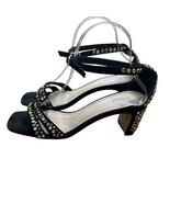 Sandro Jaden Crystal-embellished Suede Heeled Sandals Size 40 US 10 - $169.25 CAD