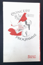 Cunard White Star Concert Programme RMS Queen Elizabeth 1949 Cabaret Dance - £26.99 GBP