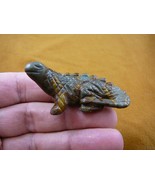 (Y-LIZ-CH-704) Brown tan jasper CHAMELEON LIZARD gemstone carving I love... - €21,44 EUR