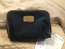 Michael Kors Abbey Large Travel Pouch Nwt Navy Gift Receipt Incl. - £38.14 GBP