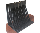 12 Pack L11&quot; X H 8&quot; Black Heavy Duty Shelf Brackets with Screws  - £40.39 GBP