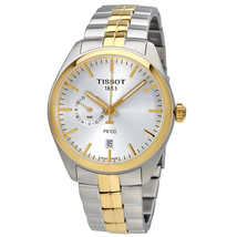 Tissot Men&#39;s PR100 Dual Time Silver Dial Watch - T1014522203100 - £227.59 GBP