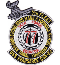 5.75&quot; Uss Navy CVA-33 Kearsarge Task Force 77 Embroidered Patch - £22.83 GBP