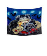 Poe the Raven Skull Candle and Dark Winged Girl Tapestry - €26,21 EUR+