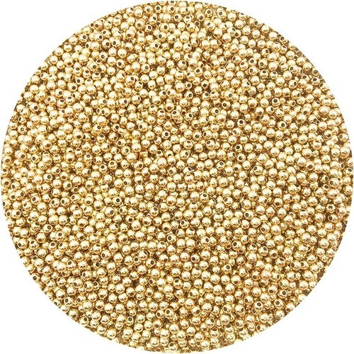 Gold Spacer Beads Round Metal Plated Acrylic 4mm Jewelry Findings Set Bu... - $3.39