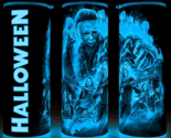 Glow in the Dark Halloween Michael Myers Chasing Laurie Horror Cup Tumbl... - $22.72