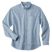 NWT Merona Men Long Sleeve Classic Fit Button Down Plaids/Checkered Shirt Top - £22.37 GBP