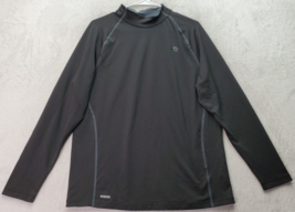 Starter Compression Shirt Men Size XL Black Polyester Long Sleeve Mock N... - $18.49