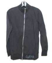 Levi&#39;s Full Zip Sweatshirt Size Large Black Cotton Sweater Long Sleeve Cotton - £13.81 GBP