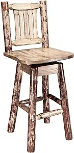 Montana Woodworks Barstool with Back and Swivel - £432.69 GBP