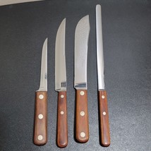 VTG Case XX 4 Pc Kitchen Knife Set + 2 Ekco Stainless Flint Pairing Knife Block - £70.75 GBP