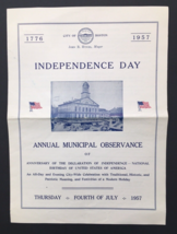 City of Boston MA Independence Day Annual Municipal Observance Program c... - $25.00