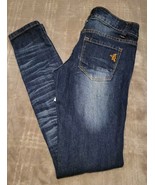 VIP Jeans Blue Distressed Destruction Collection Mid Rise Stretch Size 0 NWT - £10.05 GBP
