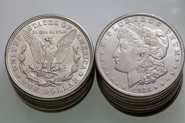 1921 Silver Morgan Dollar (P, D, S) Roll VG+ to AU Condition, Nice Looking - $742.35