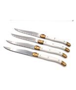 Set Of 4 Laguiole Inox Steak Knives Ivory Color Handles READ - $434.75 MXN