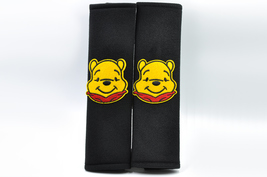 2 pieces (1 PAIR) Disney Winnie the Pooh Seat Belt Cover Pads (Black Pads) - £13.46 GBP
