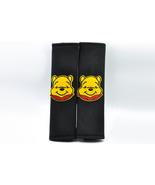 2 pieces (1 PAIR) Disney Winnie the Pooh Seat Belt Cover Pads (Black Pads) - £13.36 GBP