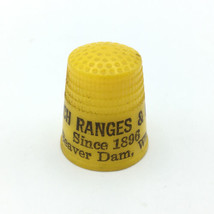 MONARCH RANGES &amp; HEATERS vintage advertising sewing thimble - Beaver Dam WI - £10.35 GBP