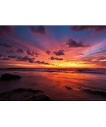 NEW Warming Sunset Beach Cloud Scene A2 Poster 59x42cm Picture BLPA2P27 ... - $13.47 CAD