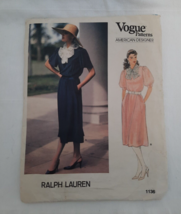 Vogue 1136 American Designer ~ Ralph Lauren Size 12-14-16 ~ Loose Fittin... - £11.64 GBP