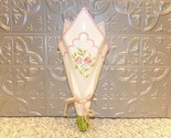 Vintage Flowered Napkin Wall Vase - $26.99