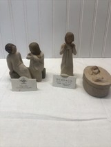 Willow Tree lot of 3 figurines/Truly Golden/Angel Of Prayer/Heart And Soul - £42.77 GBP