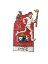 Coca Cola Olympic Torch Relay Pin Lapel Hat Tac Vintage 1996 Atlanta Enamel - $6.85