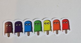 LGBTQ Pride Rainbow Sticker Decal Multi Color Ice Cream Popsicles - £7.44 GBP