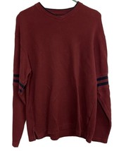 Duck Head Thermal Shirt   Mens M Red And Blue Long Sleeve V neck Striped... - £8.39 GBP