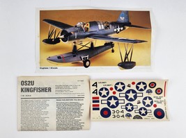 Vintage OS2U Kingfisher 1/48 Scale Model Decals, Instructions &amp; Photo - NO Parts - $17.41
