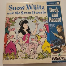 &quot;Snow White And The Seven Dwarfs Book And Record By Peter Pan Records #1941 - £7.03 GBP