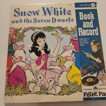 &quot;Snow White And The Seven Dwarfs Book And Record By Peter Pan Records #1941 - £6.72 GBP