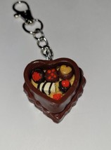 Heart Box Of Chocolates Keychain  Accessory  Women&#39;s Clip On Candy - $8.75