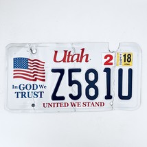 2018 United States Utah In God We Trust Passenger License Plate Z581U - £14.12 GBP