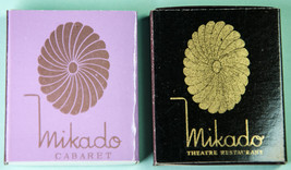 2 Matchbox Mikado Cabaret Theatre Restaurant Japan Wooden Safety Matches - £4.00 GBP