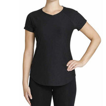 Kirkland Signature Womens Active V Neck Textured Tee color Black Size XS - £19.39 GBP